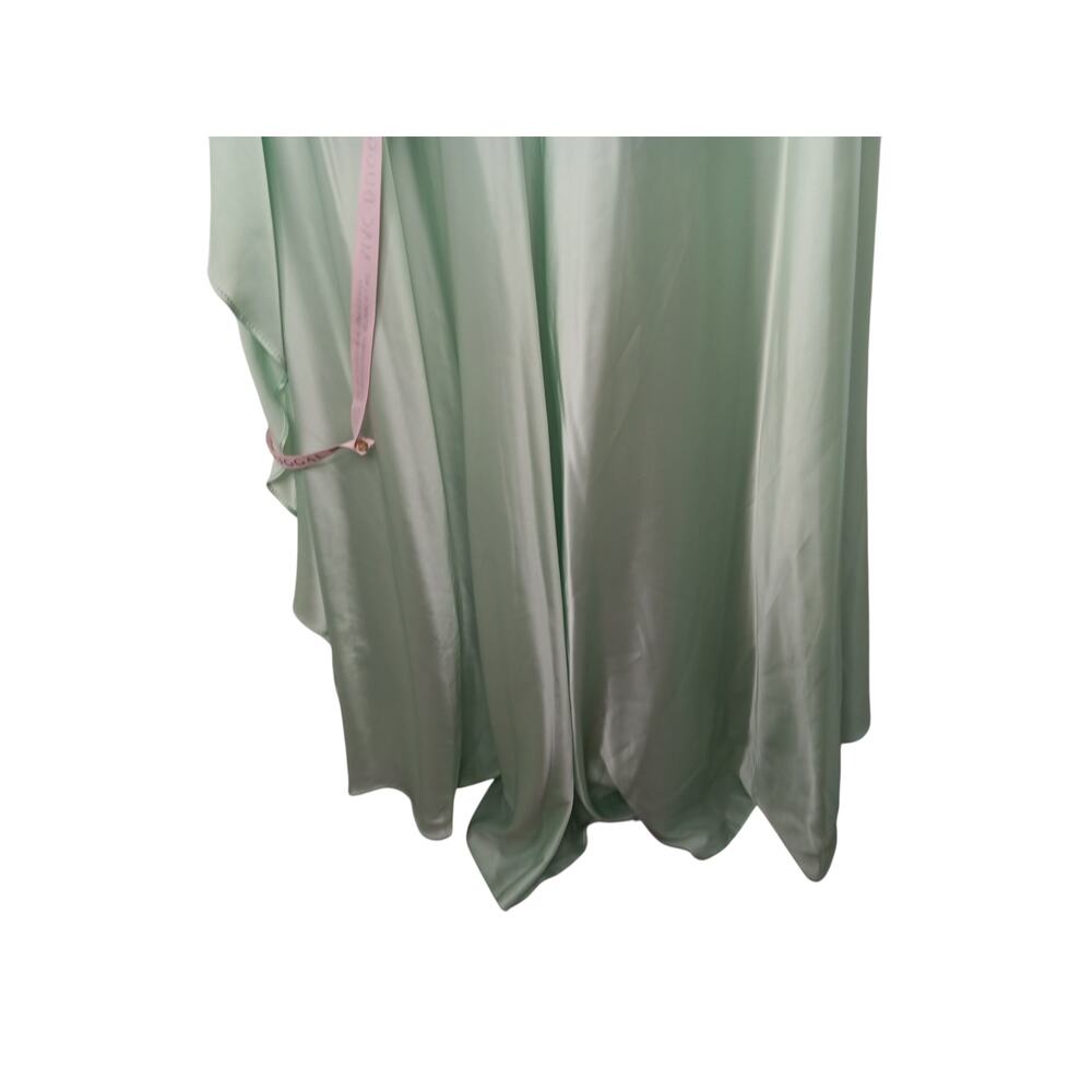 New with Tags Mac Duggal 67815 Ruffle Slit Dress 12 Mint Green Wedding Party - Picture 9 of 16